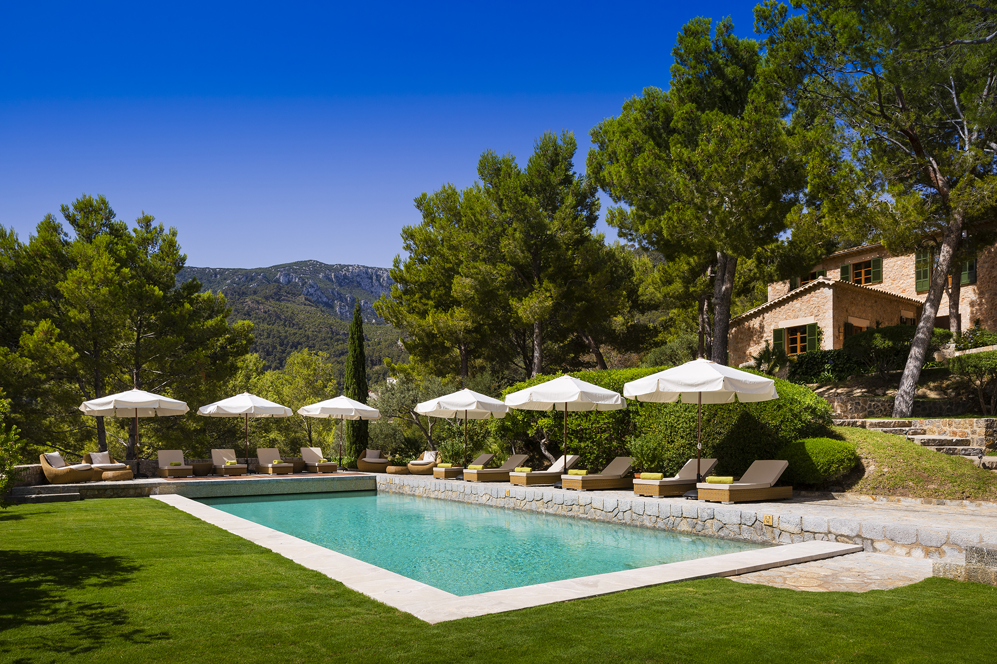 Son Bunyola Hotel & Villas pool and lounge area.
