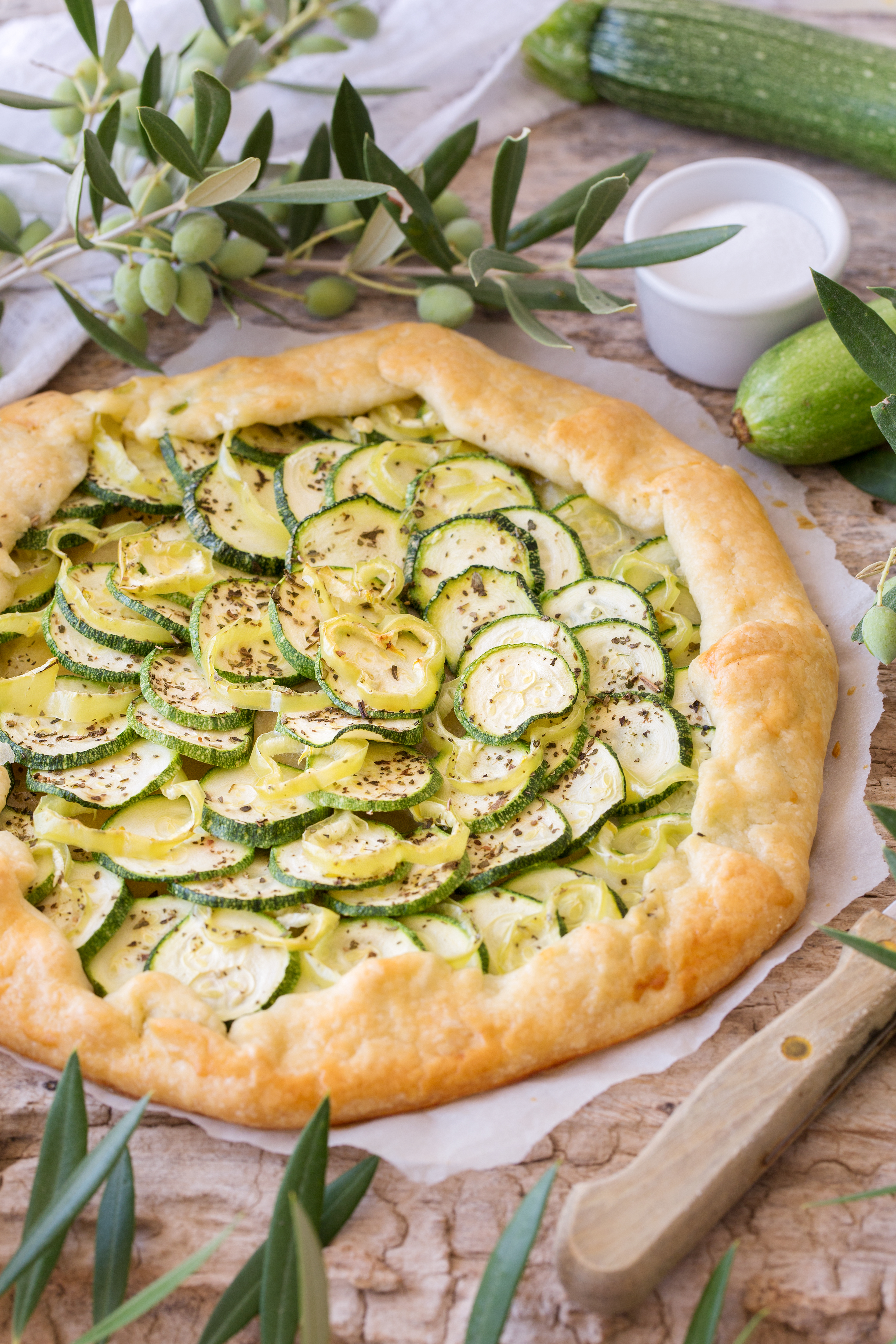 Galette with zucchini.
