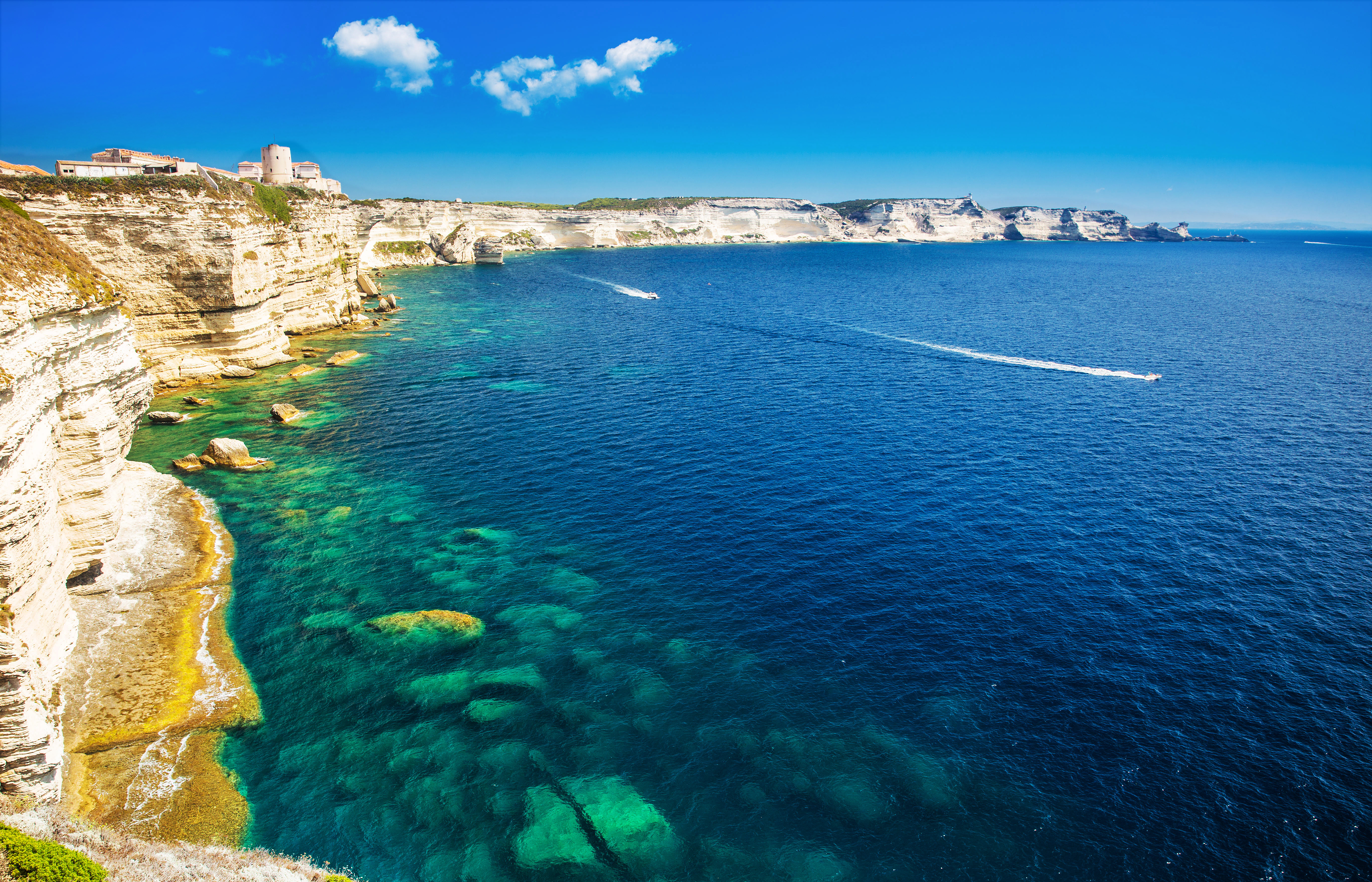 Breathtaking coastal views in Corsica during summer.