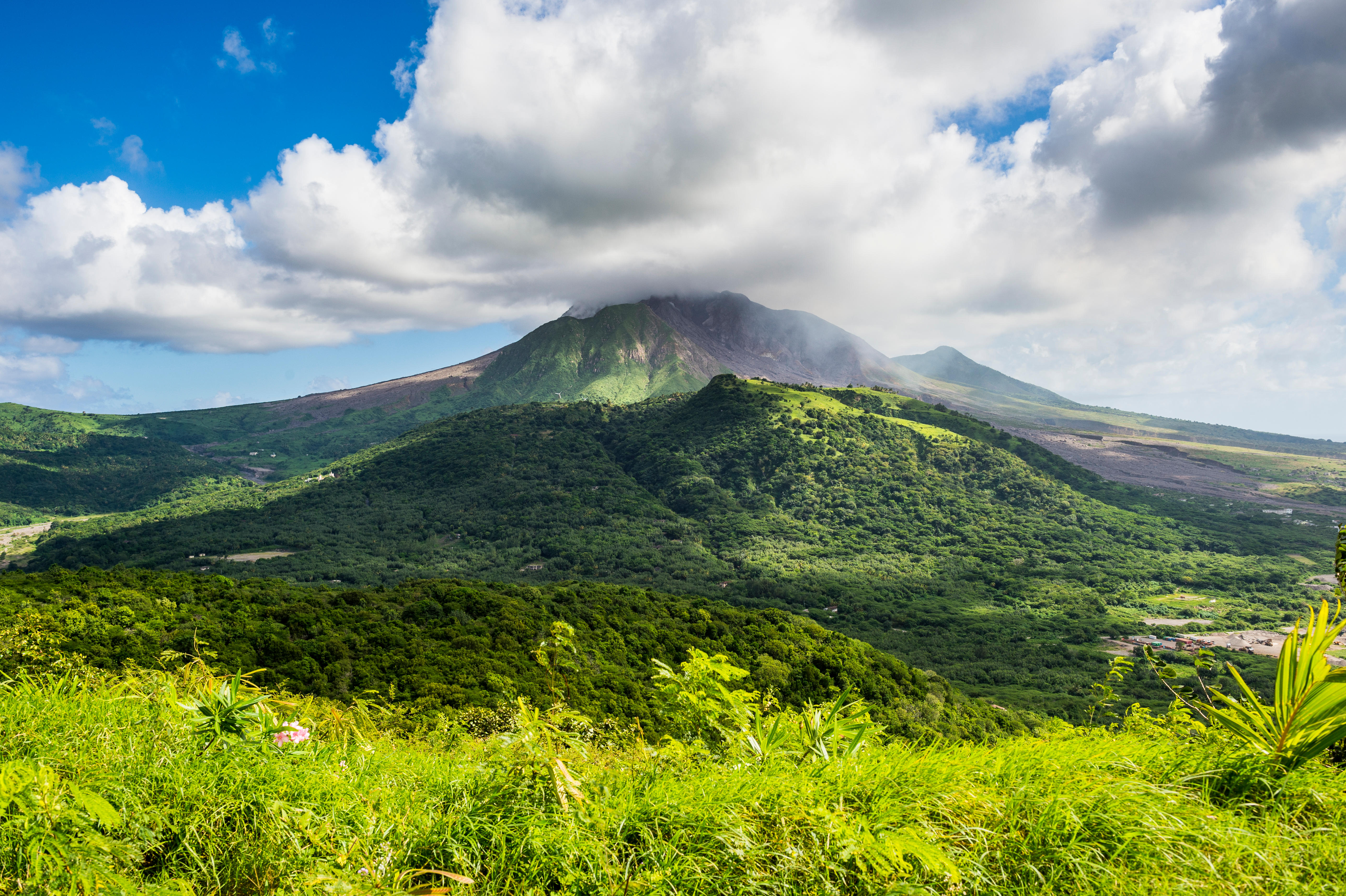 Soufrière Hills volcano in Montserrat.