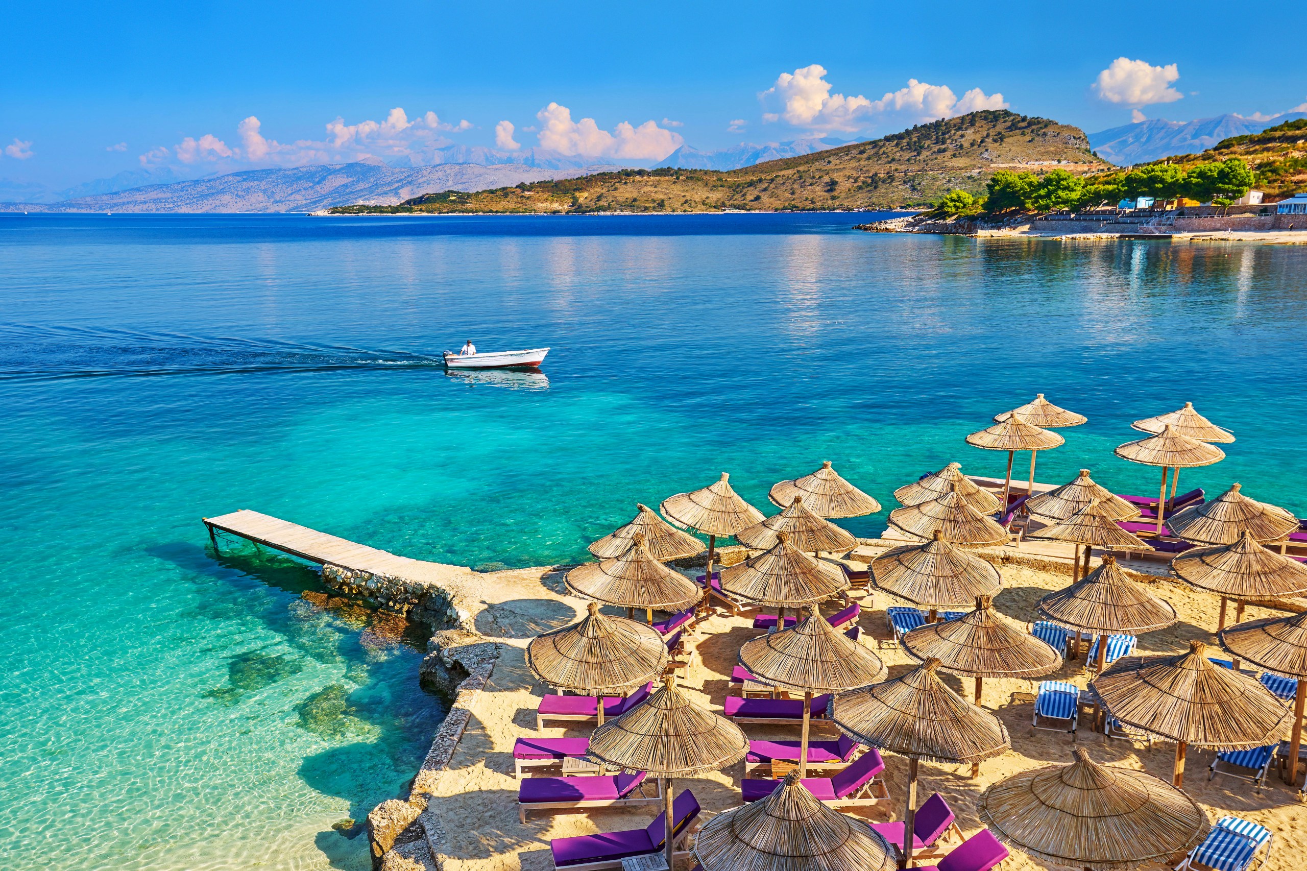 Ksamil Beach, one of the highlights of the Albanian Riviera.