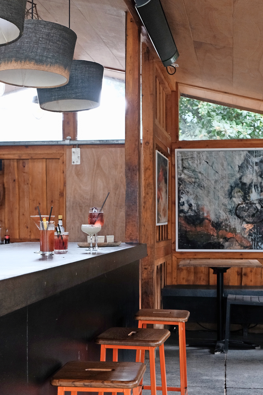 Cozy bar area at Llys Meddyg.