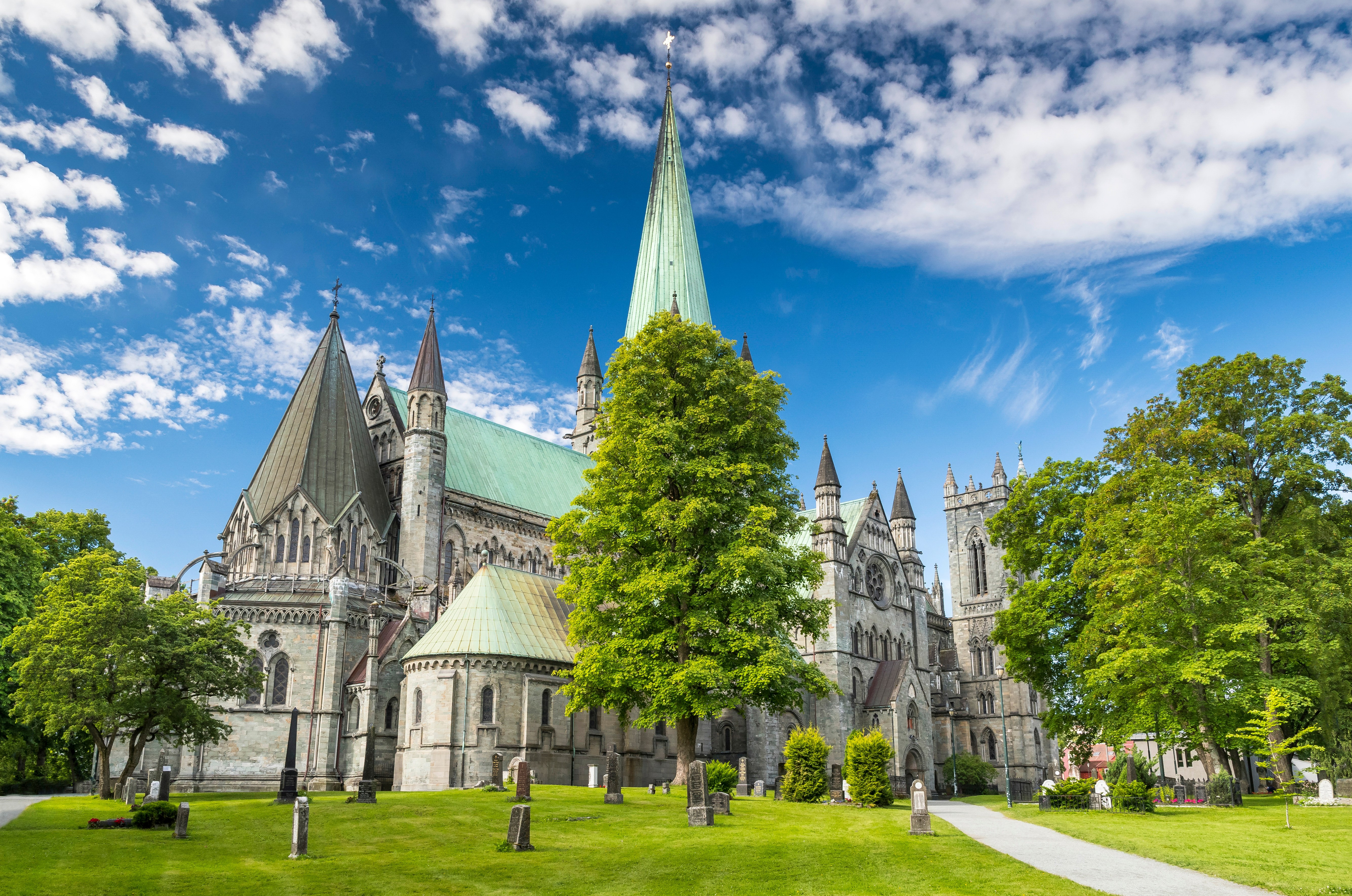 Nidaros Cathedral in Trondheim, Norway.