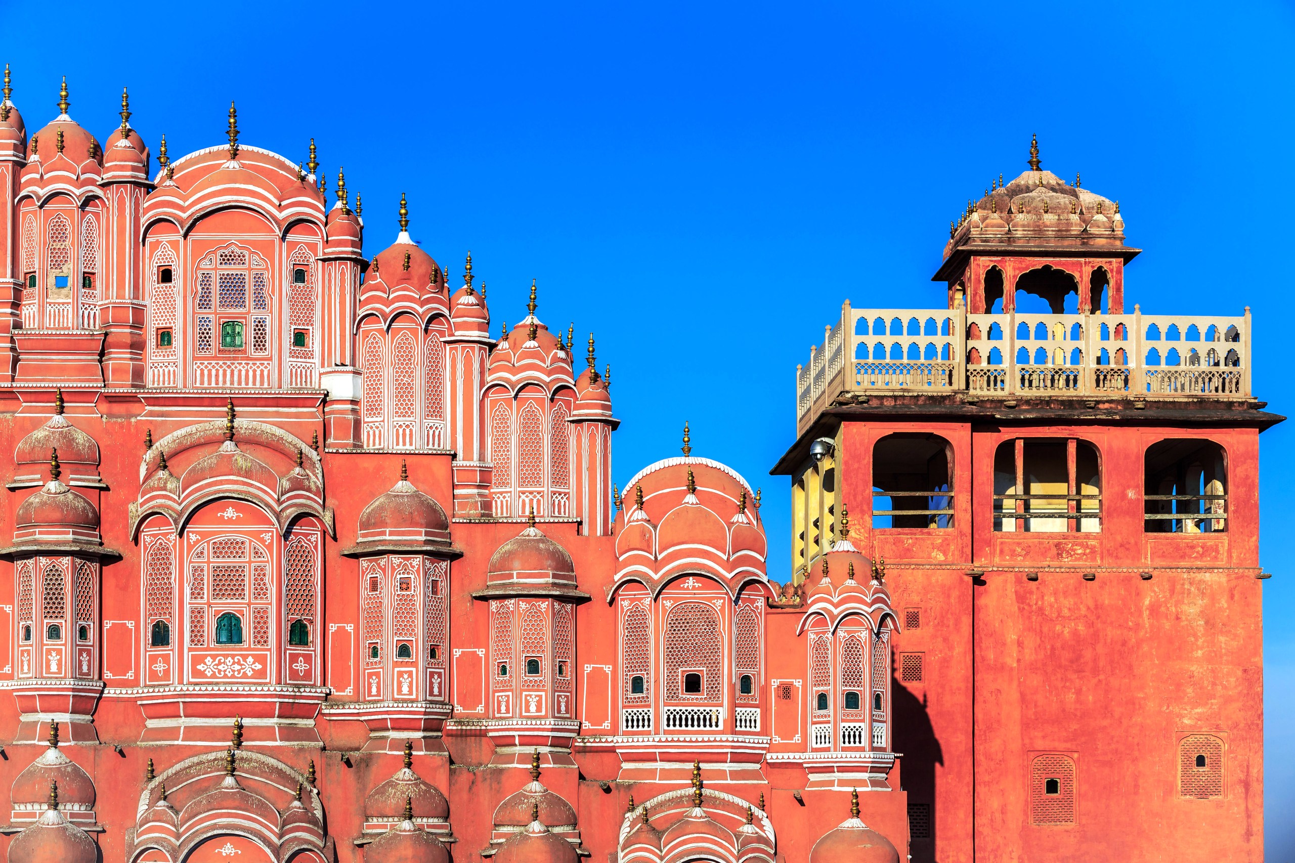 The beautiful Hawa Mahal in Jaipur, India.